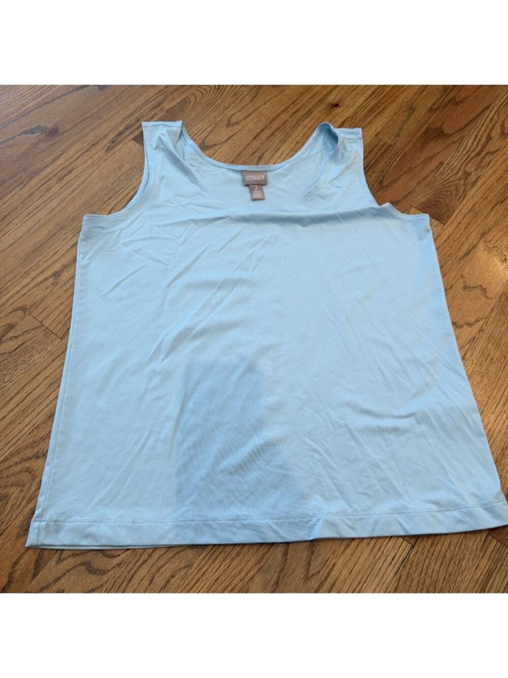 Chico's Travelers Womens Light Baby Blue Tank Camisole Size 2 US 12